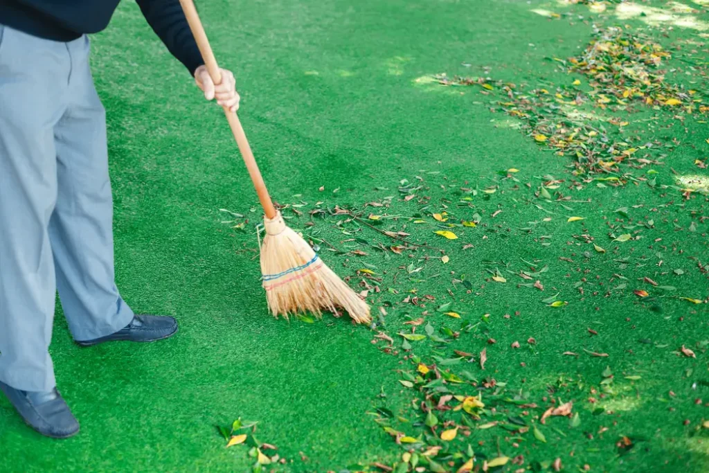 artificial grass cleaning