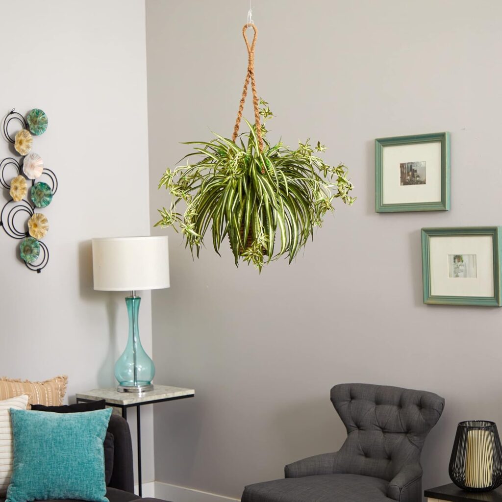 artificial spider hanging planter