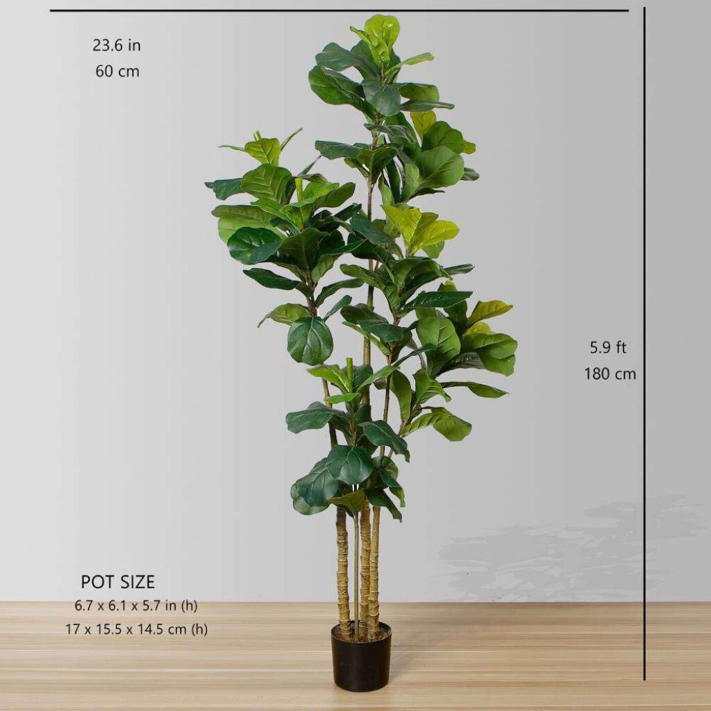 Artificial fiddle leaf plant by gardengreen