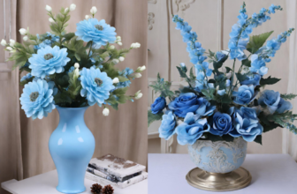 blue artificial flower