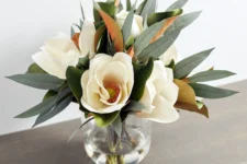 eucalyptus leaves in decoration by gardengreen suggests artificial beauty natural elegance