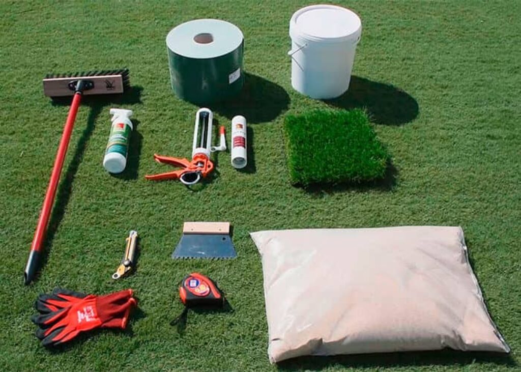 best artificial grass installation material