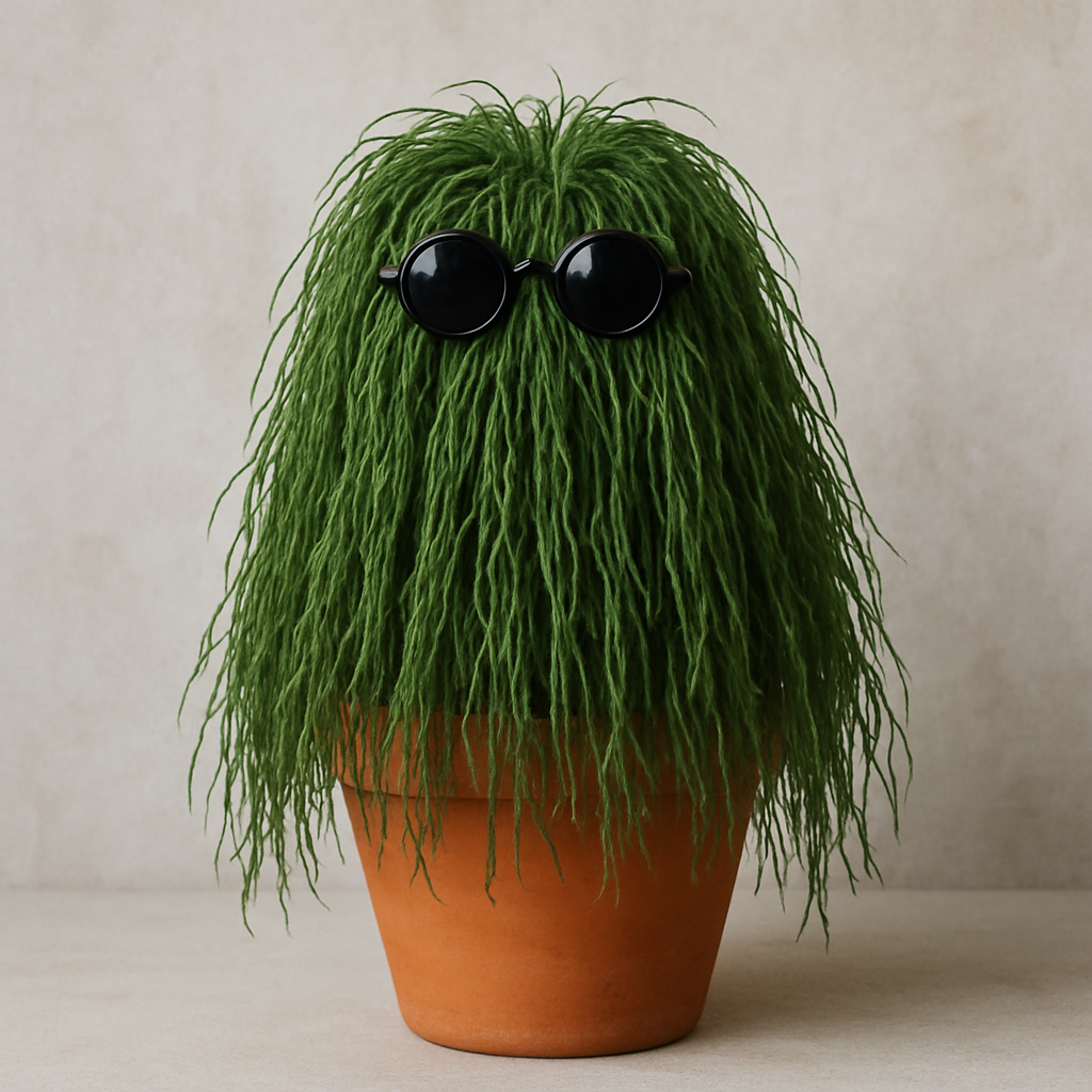 Potted Cousin It plant used for modern outdoor landscaping