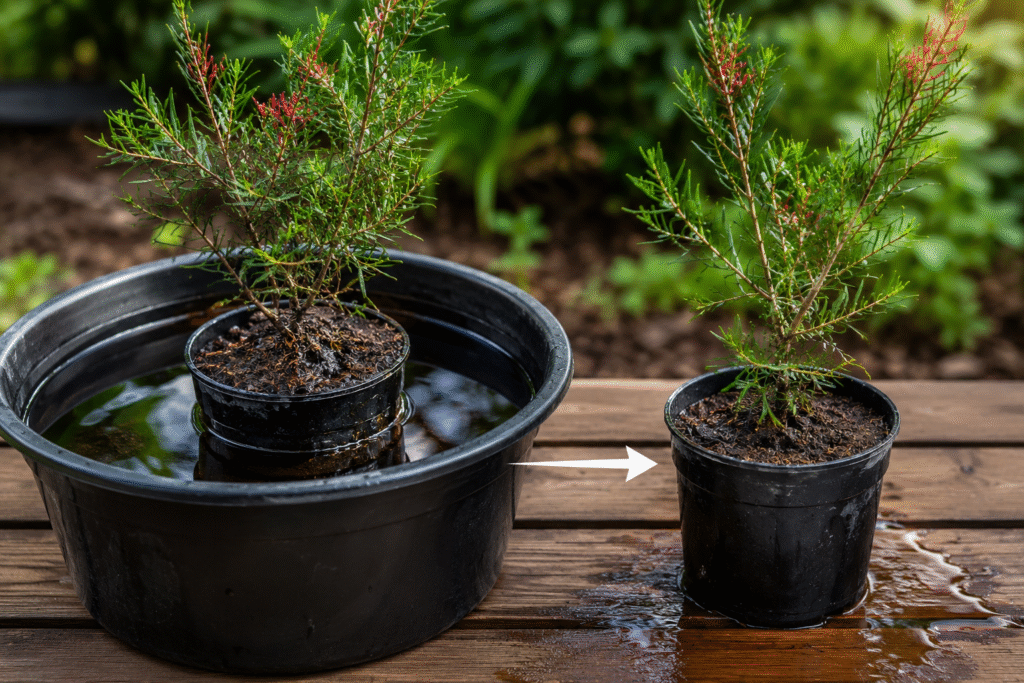 best way to water the grevillea canberra The Soak and Dry Method