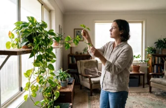 Healthy Devil's Ivy positioned in bright indirect light near an Australian home window