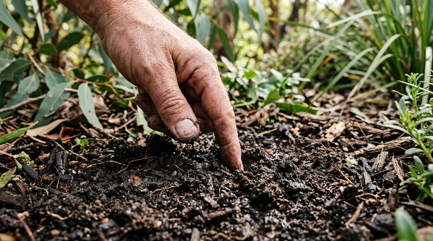 An analogue dial soil moisture meter and a digital moisture meter side by side