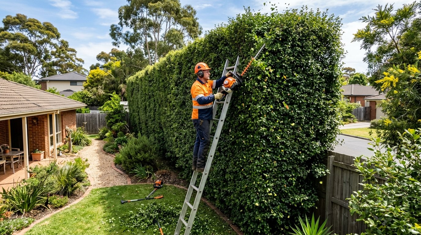 A lineup of battery, petrol and corded electric hedge trimmers