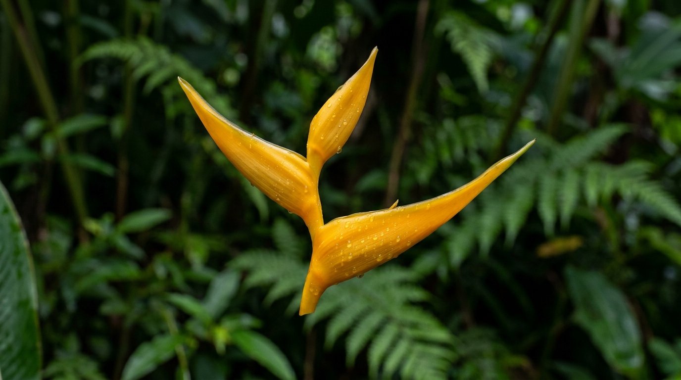 Large clump of Heliconia Hot Rio Nights with bold red bracts and lush green foliage in a subtropical Australian garden