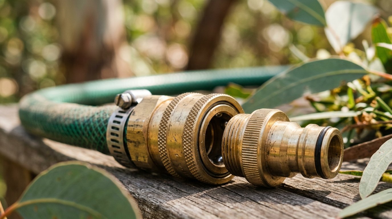 A kinked tangled garden hose next to a smooth kink-free hose