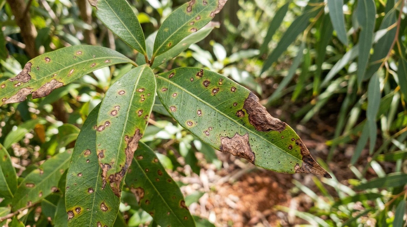 Fresh aromatic Lemon Myrtle foliage in good health