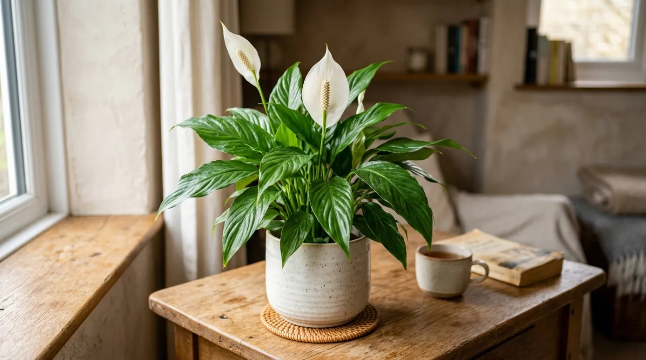 Bright modern Australian living room styled with several healthy indoor plants