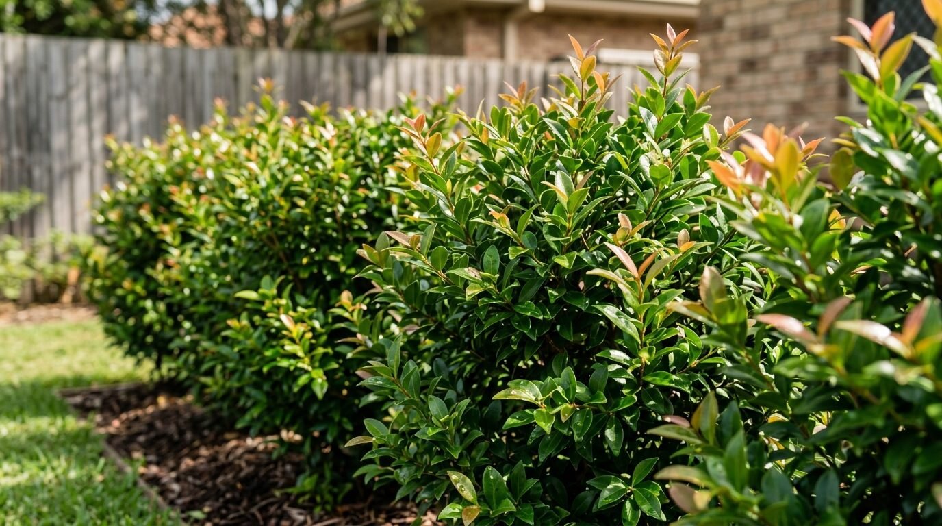Healthy, dense psyllid-resistant Lilly Pilly hedge