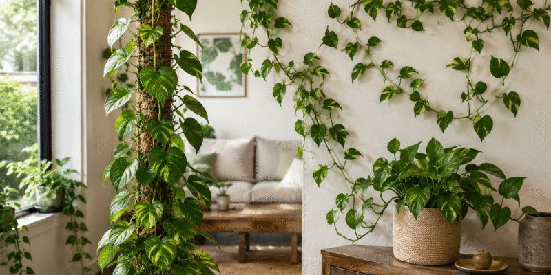 How to Train Devil’s Ivy to Climb Walls and Moss Poles